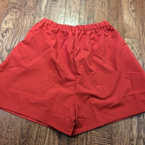 Shorts, Athletic Fit fast dry, Woman's Red Shorts, Plus Size 2x - Picture 5 of 7